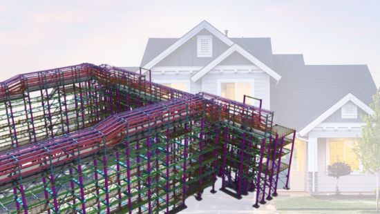 BIM model showing existing building conditions before renovation