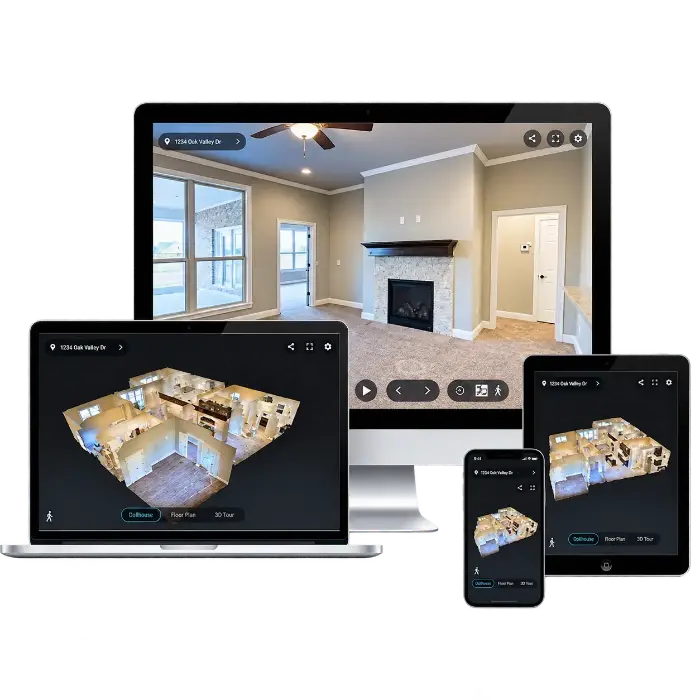 Interactive 3D property model displayed on screen
